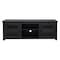 Flash Furniture Sheffield Classic TV Stand for up to 80in. TVs - Modern Black Finish w/Full Glass Doors - 3 Shelves GC-MBLK65-BLK-GG - alternate 4